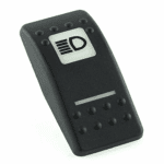 Actuator Contura II, black, square lens and bar lens white, symbol “high beam”