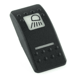 Actuator Contura II, black, square lens and bar lens white, symbol “work light”