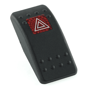 Actuator Contura II, black, square lens red, symbol "hazard warning"