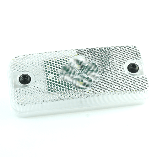 LED-Sidemarker 12/24V, 123x43mm, with reflector, Superseal connector, with braket horizontal