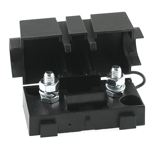 Fuseholder for midi- & stripfuse 30mm, 1-fold, with cover, without mounting brackets