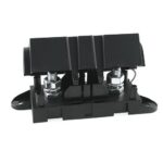 Fuseholder for MEGA fuse, 1-fold, with cover & mounting brackets