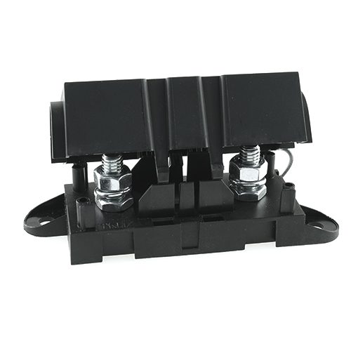 Fuseholder for MEGA fuse, 1-fold, with cover & mounting brackets