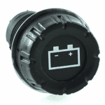 Indicator Lamp 12V/24V, red, Ø17mm, plug-in connection, symbol ‘battery’