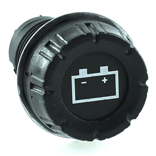 Indicator Lamp 12V/24V, red, Ø17mm, plug-in connection, symbol 'battery'