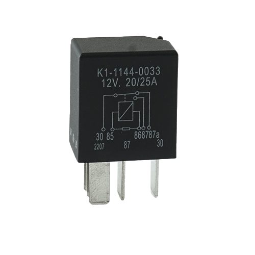 Micro Relay 12V, 20/25A, changeover contact, with resistor