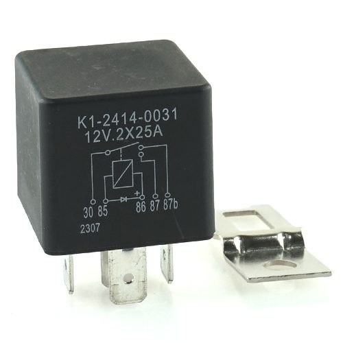 Mini Relay 12V, 2x25A, 2 x normally open, with diode