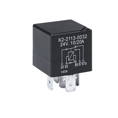Mini Relay 24V, 10/20A, changeover contact, with diode, sealed