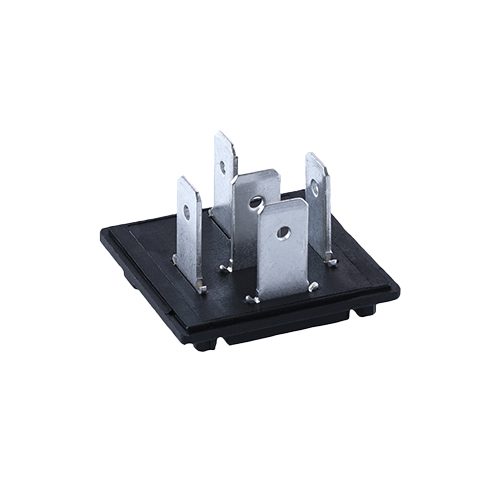 Relay Base 5 pole, 5x6.3mm, without printing, with circular notch