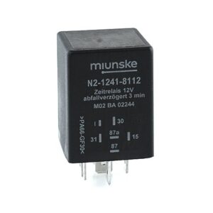 Switch-off Delayed Timer Relay 12V, 3min, NC 25A/NO 25A, dry contact, retriggerable, waterproof