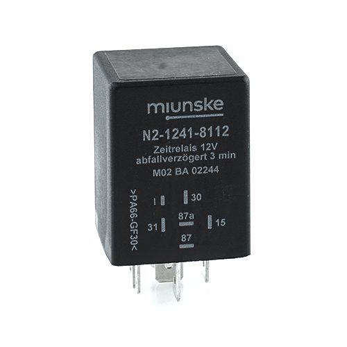 Switch-off Delayed Timer Relay 12V, 3min, NC 25A/NO 25A, dry contact, retriggerable, waterproof