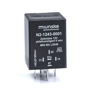 Switch-off Delayed Timer Relay 12V, 5min, no dry contact, retriggerable