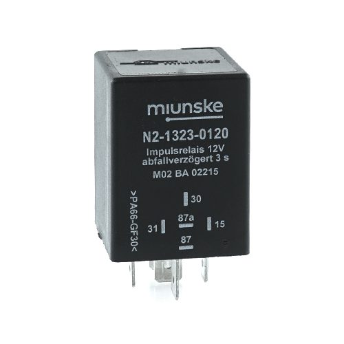 Switch-off Delayed Impulse Relay 12V, 3sec, no dry contact, negative triggered, with diode