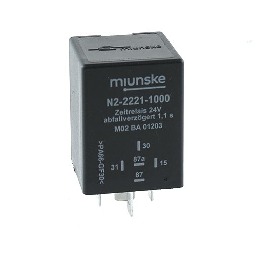 Switch-off Delayed Timer Relay 24V, NC 10A/NO 15A, 1.1sec, no dry contact
