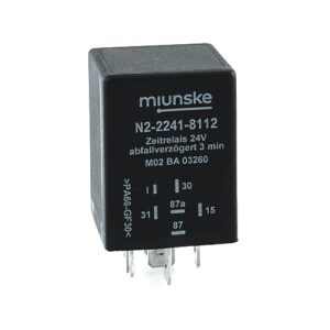Switch-off Delayed Timer Relay 24V, 3min, no dry contact, retriggerable, waterproof