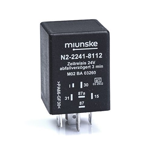 Switch-off Delayed Timer Relay 24V, 3min, no dry contact, retriggerable, waterproof