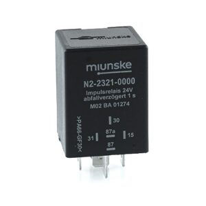 Switch-off Delayed Impulse Relay 24V, NC 10A/NO 15A, 1sec, dry contact, positive triggered