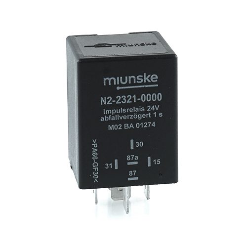 Switch-off Delayed Impulse Relay 24V, NC 10A/NO 15A, 1sec, dry contact, positive triggered
