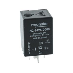 Switch-on Delayed Timer Relay 24V, 0.5...5sec adjustable, dry contact
