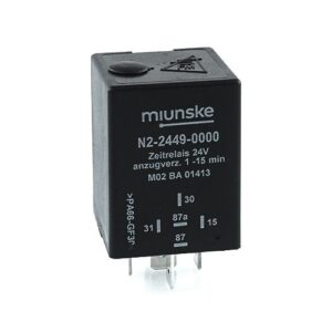 Switch-on Delayed Timer Relay 24V, 1...15min adjustable, dry contact