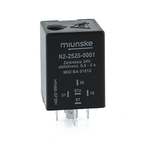 Switch-off Delayed Timer Relay 24V, 0.5...5sec adjustable, no dry contact, retriggerable