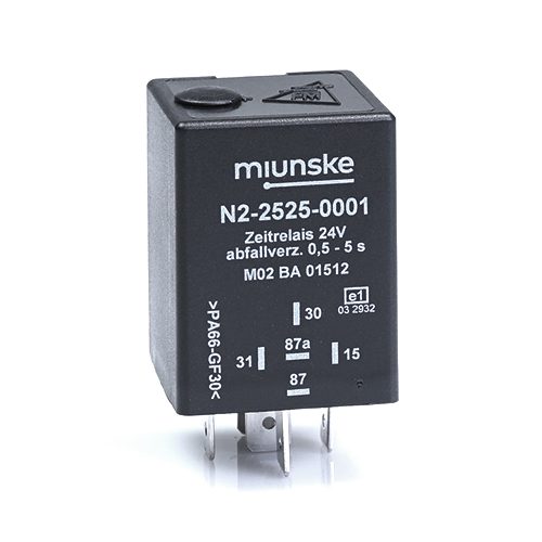 Switch-off Delayed Timer Relay 24V, 0.5...5sec adjustable, no dry contact, retriggerable
