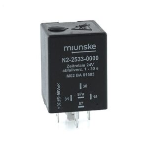 Switch-off Delayed Timer Relay 24V, 1...30sec adjustable, no dry contact