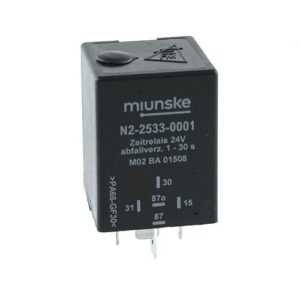 Switch-off Delayed Timer Relay 24V, 1...30sec adjustable, no dry contact, retriggerable
