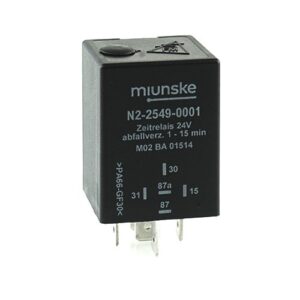 Switch-off Delayed Timer Relay 24V, 1...15min adjustable, no dry contact, retriggerable