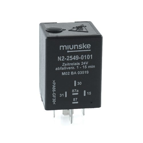 Switch-off Delayed Timer Relay 24V, 1...15min adjustable, no dry contact, retriggerable