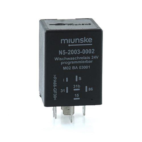 Wiper-Wash Interval Relay 24V, Power-K, adjustable time interval 2...20s, afterwiping duration 4s