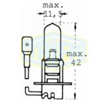 Headlamp Bulb  H3, 24V, 70W, PK22s