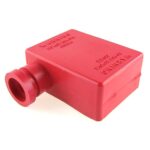 Cover for battery pole, red, for wire Ø17.5mm, right