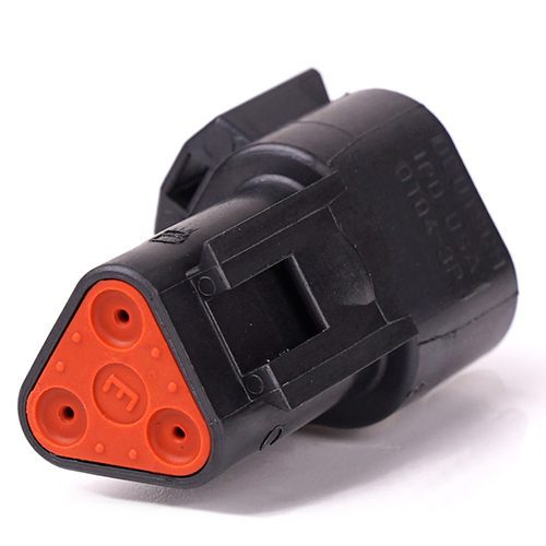 Receptacle 3way, DT04-series, black