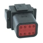 Receptacle 8way, DT04-series, black