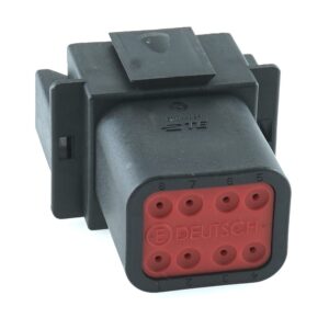 Receptacle 8way, DT04-series, black