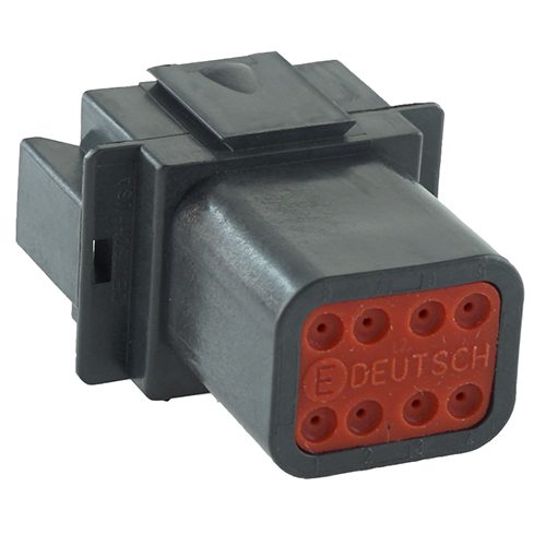 Receptacle 8way, DT04-series, black