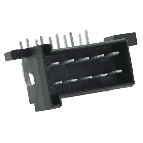 Male Multipoint Connector, angulated, 5mm, 10-pole (2x5)