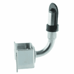 Socket Tube for Rotating Beacon Lights, angulate, slewable, 95 x 160, with rubber cap