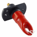 Duct Bolt M10/Ø12mm, brass bolt, red cap