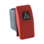 Multi Circuit Switch, 24V, Contura II, LED 1 red, square lens red, symbol “hazard warning”, with panel seal