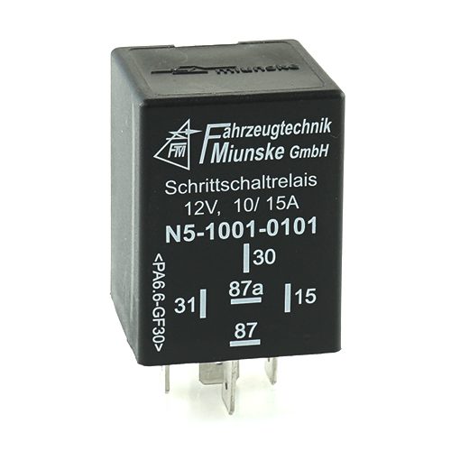 Stepping Relay 12V, 10/15A, water protected