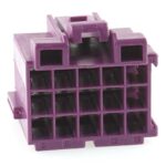 junior power timer housing, 15-pole (3×5), violet