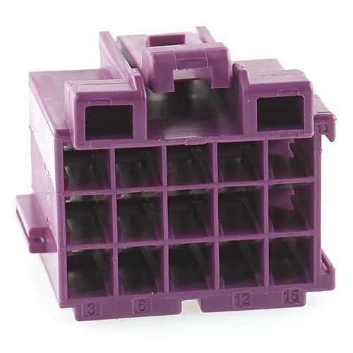 junior power timer housing, 15-pole (3x5), violet