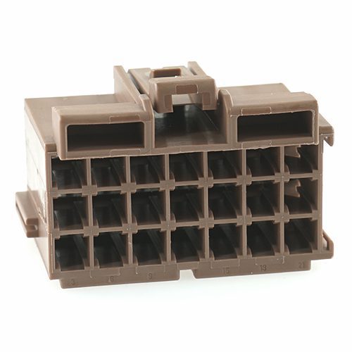 junior power timer housing, 21-pole (3x7), coding A, brown