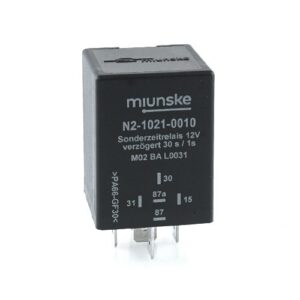 Switch-on delayed Timer Relay 12V, 30sec, pulse output 1s, retriggerable