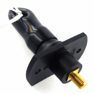 jump start node, duct bolt M10/ø 12 mm brass bolt, black cap