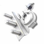 Battery Clamp “+”, brass tin plated, bolts M6-M8-M6