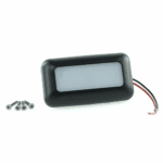 LED Lamp, IP65, 64x34mm, black, light colour blue, 4×0.5W, for build on with screw fitting