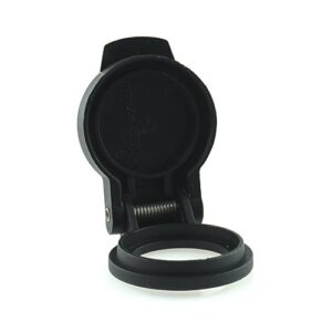 Hinged cover, black, for built-in socket ISO 4165